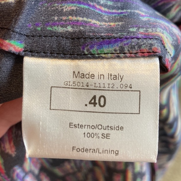 GILES Cinq a Sept SILK Dress Sz 40 US 4 Psychedelic Iridescent Maximalist Luxury - Picture 14 of 16